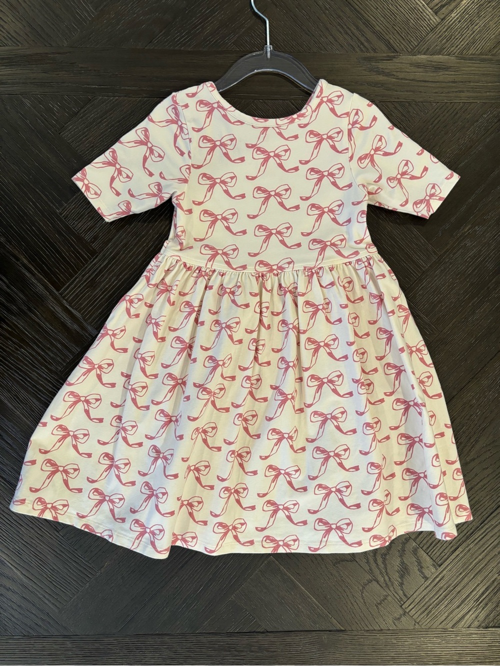 Steph Bow Print Short Sleeve Dress